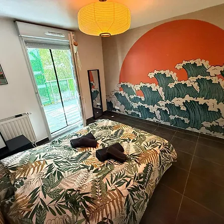 Cosy T3 Climatise- 70 M2 - Proche Centre - Terrasse 50m2- Parking Inclus Apartmán *